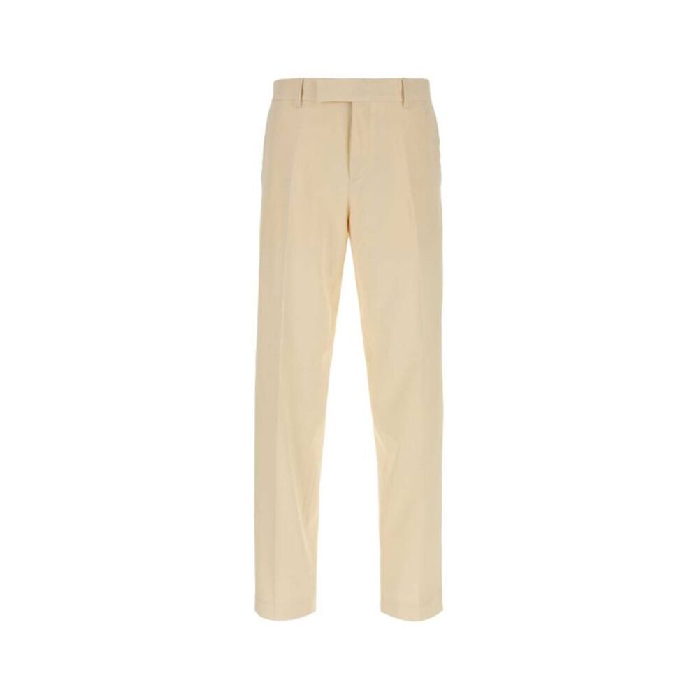 Fendi Men Cream Gabardine Pant